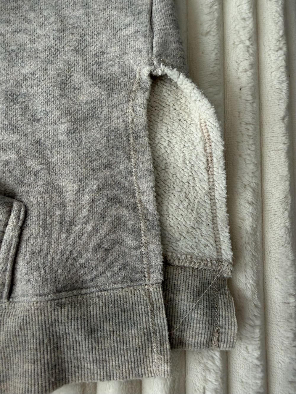 Democracy Distressed Gray Embroidered Floral Zip Hoodie Jacket. Size Small - Picture 6 of 9